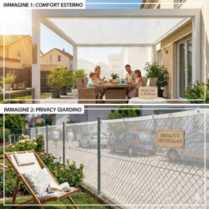 Rete Ombreggiante Bianca 90% per Giardino e Recinzioni