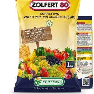 Zolfert 80 Zolfo Bagnabile Micronizzato 1 Kg per Agricoltura