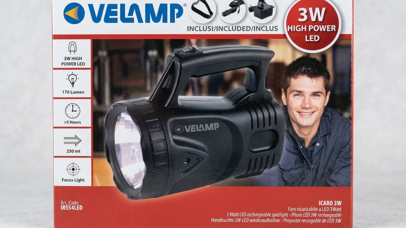 Faro Torcia LED Ricaricabile Velamp